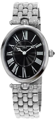 $729 • Buy NEW Frederique Constant Classics Ladies Art Deco Quartz SS Watch, 30mm, Black