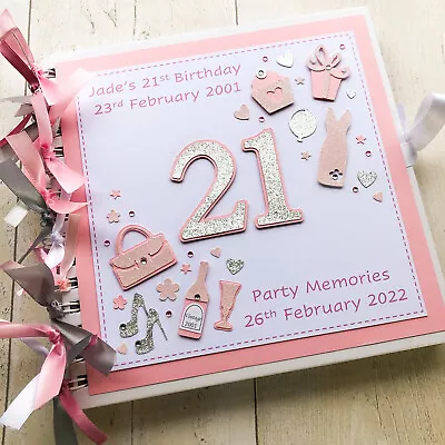 21st Birthday Gift For Women Memories Album Guest Book 18th 30th 40th 50th 60th • £18.50