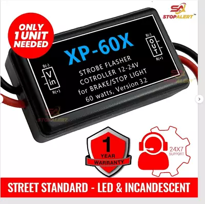 XP-60X +60X  LED & Incandescent 3rd Third Brake Flasher Light Cars Motorcycles • $15.97