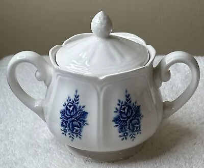 Mayhill Federalist Ironstone Covered Sugar Bowl With Lid Vintage 5  Tall • $15.99