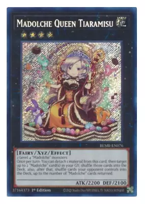 Madolche Queen Tiaramisu BLMR-EN076 Secret Rare YuGiOh • $0.72