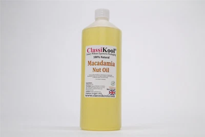 Classikool 1 Litre Macadamia Nut Carrier Oil: Natural Skin & Dry Hair Treatment • £21.99