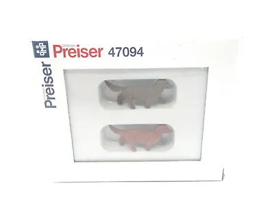 Preiser 47094 2 Dachshunds - 1:25 (Close To G Scale) - New & Boxed • £12.99