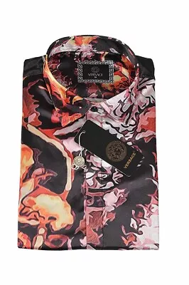 Versace Men's Multicolor Dress Shirt  170 Size XL • $139.99