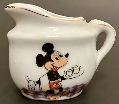 Vintage Walt Disney Mickey Mouse Mini Creamer Marx Doll Toy Play Tea Set Japan • $7.99