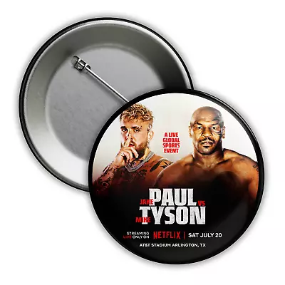 Jake Paul Vs. Mike Tyson COLLECTOR PIN/BUTTON Fight 2024 Boxing Poster Netflix • $7.98