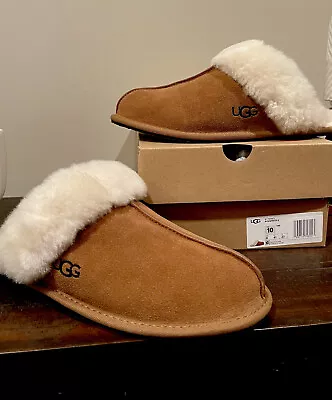 New Women's 100% UGG Brand Chestnut BrScuffette II Slippers 1106872 WMS SZ 10 • $82