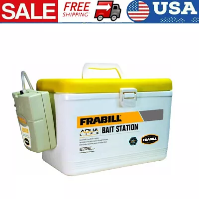 Bait Box With Aerator Live Bait Storage Cooler With Portable Aerator 8-Quart • $57.92