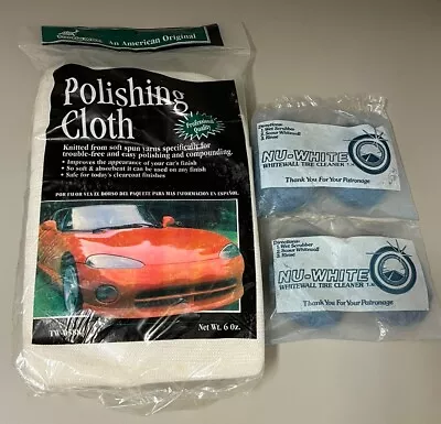 Vintage Turtle Wax Polishing Car Cloth 1994 & Nu White Tire Pads • $3.99