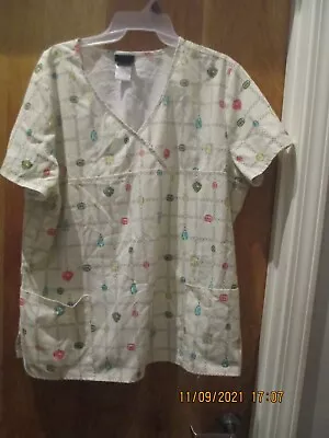 Woman's 2xl Scrub Top Shirt  Jewel Themed By Baby Phat • $14.99