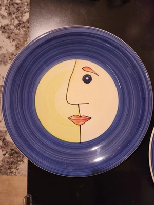$40 • Buy Vintage Sur La Table Picasso Style Abstract Face Round Dinner Plate Retired