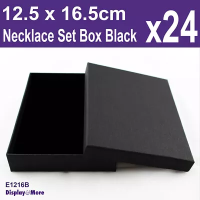 Necklace Gift Box | 24pcs LARGE 12x16cm | PREMIUM Plain White Black | AUS Stock • $43.80