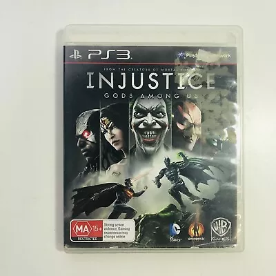 INJUSTICE Gods Among Us PS3 VGC - Region PAL - Free Postage • $7.75