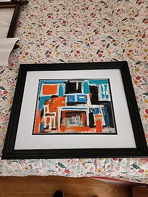 Wonderful  Mid Century Modern STYLE Abstract  ACRYLIC Painting On Paper 16x20 • $25.99