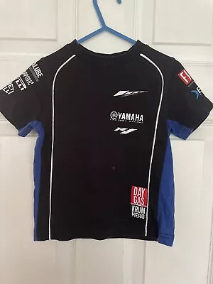 Yamaha R1 Factory Racing Kids Black Jersey T-Shirt Age 4 Excellent Condition • £12.99