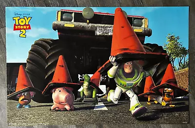 TOY STORY 2 Vintage Poster 1999 Movie Buzz Lightyear Cones Monster Truck Pixar • $49