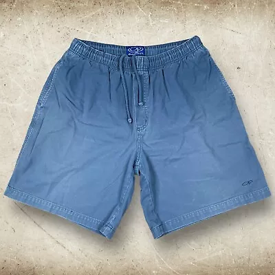 Vintage OP Ocean Pacific Blue Shorts Mens Size L Large Elastic Waist Drawstring • $22.99