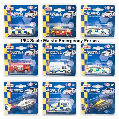 £8.85 • Buy 1/64 UK Emergency Services Diecast Police Fire Ambulance Toy Childs Vehicle Set