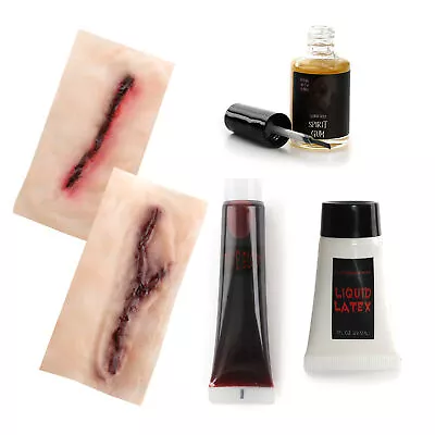 Latex Scars Wound Zombie Scratches Gory Blood Spirit Gum Latex Halloween  • £9.99