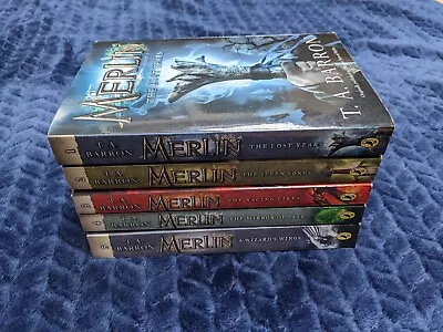 T A Barron Merlin Saga 1-5 • $35