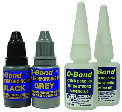 Q-Bond Adhesive Kit 90002 W/ 2 Bottles Of Glue & Powders For Plastic Metal Wood  • $20.51