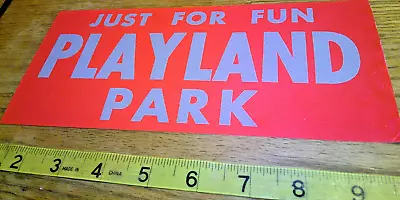 Vintage Old Bumper Sticker Playland Park San Antonio Texas • $9