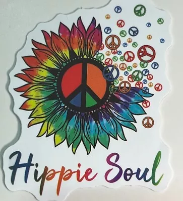 $3.99 • Buy Hippie Soul Vibes VW Bus - Vinyl Sticker Decal Psychedelic Free Ship & Tracking