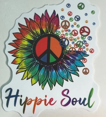 $3.99 • Buy Hippie Soul Vibes VW Bus - Vinyl Sticker Decal Psychedelic Free Ship & Tracking