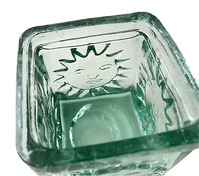 £36.41 • Buy SUN Face Square Cube Glass Art Vase Vintage 60s ITALY Handmade Mid-Century MCM