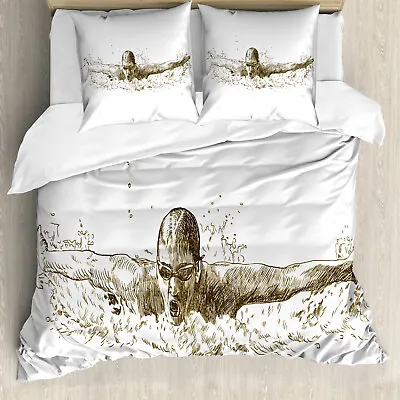 Black White Duvet Cover Olympics Swimming • £32.99