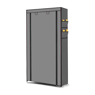 $48.59 • Buy Levede 10 Tier Shoe Rack Portable Storage Cabinet Organiser Wardrobe Grey Cover