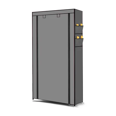 $48.59 • Buy Levede 10 Tier Shoe Rack Portable Storage Cabinet Organiser Wardrobe Grey Cover