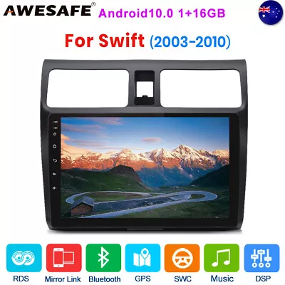 $195.99 • Buy Android 10 Car Stereo Radio Head Unit GPS Navi BT DAB For Suzuki Swift 2003-2010