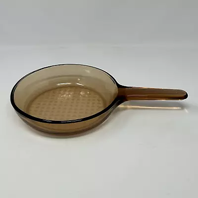 Vintage Corningware VISIONS Rangetop Cookware 6' Skillet - Amber • $12.99