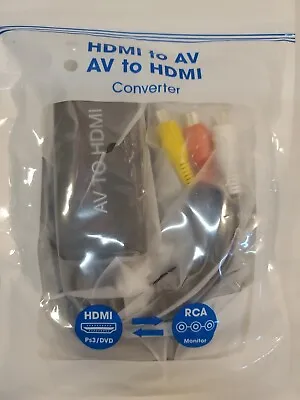 VIXLW RCA To HDMI Adapter AV To HDMI Converter 1080P Mini Composite To HDMI... • $10.99