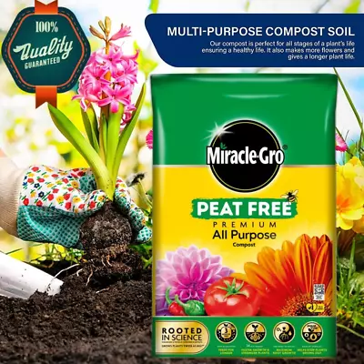 Miracle Gro All Purpose Enriched Compost Garden Plant Growing Soil 40 Litre • £11.49