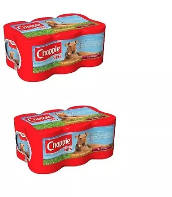Chappie Adult Wet Dog Food Tins Favourites Original & Chicken & Rice 412g X 12 • £24.95