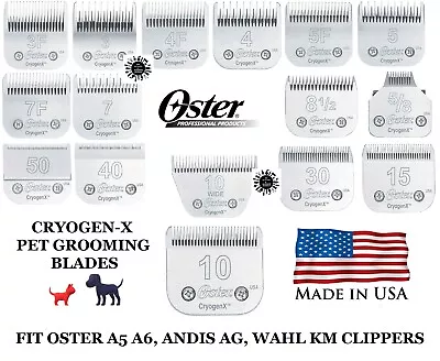 Oster Cryogen-X PET GROOMING BLADE*Fit A5 A6Wahl KM2 KM5 KM10Andis AG CLIPPER • $42.99