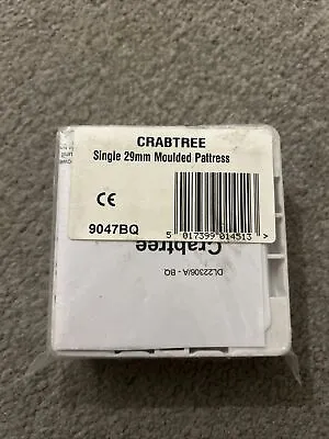 Crabtree Single 29mm Moulded Pattress • £0.99