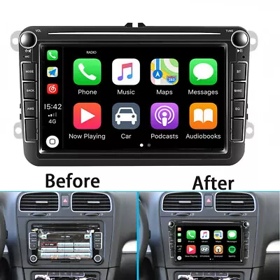 For VW Passat Golf MK5 MK6 Jetta Golf Polo 8'' Carplay Stereo Car Stereo Radio • $44.99