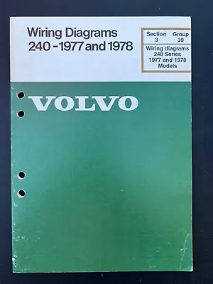 1977 1978 Volvo 240 Electrical Wiring Diagrams Service Manual • $39.95