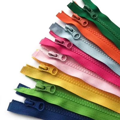 Chunky Open Ended Zip Plastic Teeth - Choice Of 14 Colours & 11 Zipper Lengths • £2.75