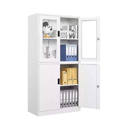 Metal Steel Kitchen Pantry File Cabinet Storage Cupboard With Adjustable Shelves • $149.99