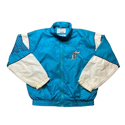 Vintage Florida Marlins MLB 90s Starter Adjustable Hood Jacket Windbreaker Sz XL • $150