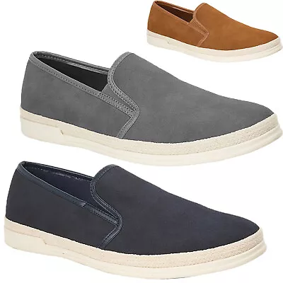 Mens Slip On Casual Summer Shoes Pumps Trainers Walking Deck Boat Plimsolls • £14.95