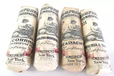 Humphrey's Homeopathic Lot Of #4 Vintage Old Stock Unopened Bottles Of Medicine • $39.75