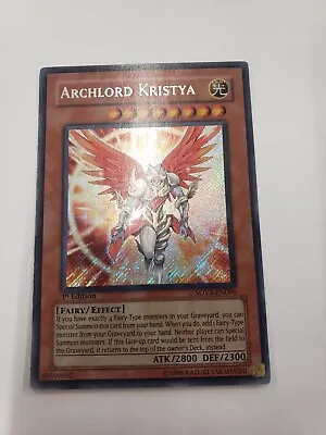 Yu-Gi-Oh! TCG Archlord Kristya Stardust Overdrive SOVR-EN096 1st Edition Played • $589.99