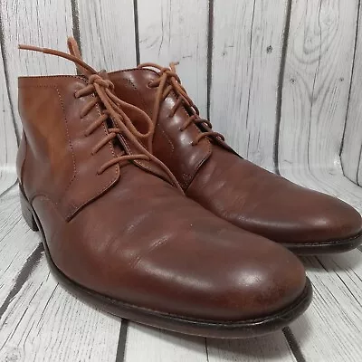 John Varvatos Boots Mens Sz 11 Ankle Lace Up Brown Leather  • $67.25