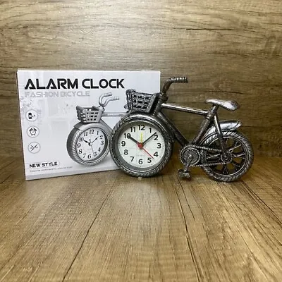 Retro Bedside Living Room Bicycle Clock Crafts Home Clock Alarm Clock • $18.51