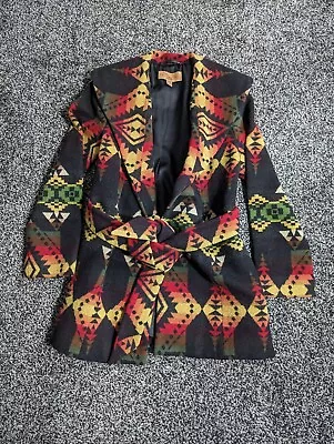 Vintage Pendleton Jacket Womens XS Wool Aztec Navajo Western Native Blanket Coat • £199.99
